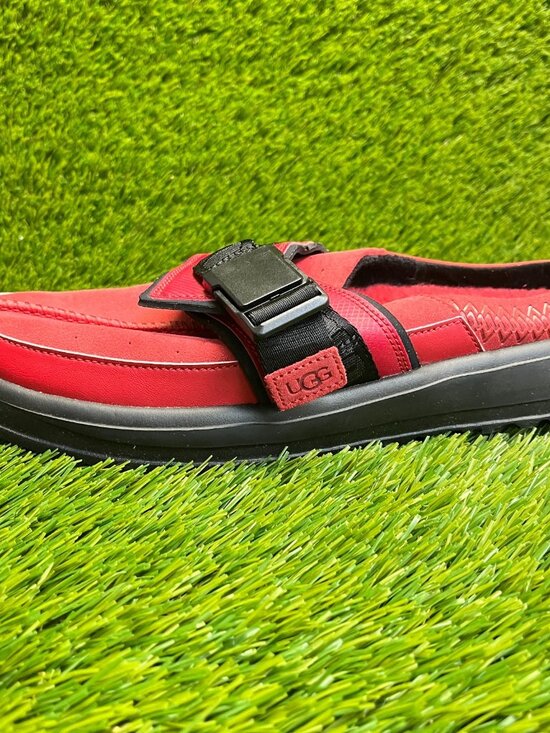 UGG Kick It Mens Size 9 Red Black Casual Classic Slip On Slide Slippers Shoes main image 6